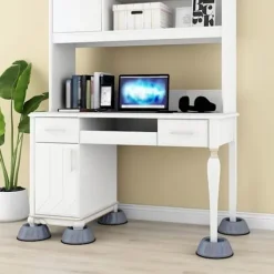 Generic Tvättmaskiner-ONEVER Antivibrationsfötter för Tvättmaskin - Ljudreducering och Skydd - Grå