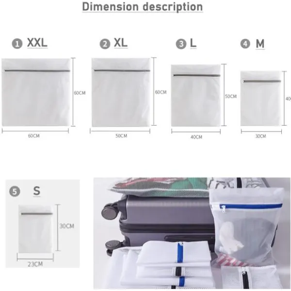 Otego Tvättillbehör-Organiseringsset för Resväskor - Perfekt för Resan - Väskinsats