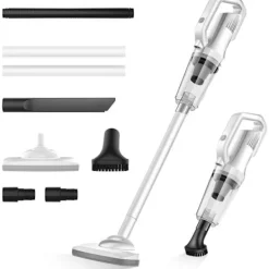 Dammsugare & Tillbehör-12000Pa Sladdlös Skaftdammsugare med LED-Frontljus 6000mAh Batteritid 30 min Laddning 4-5h Handdammsugare för Hem Hård