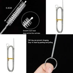 Fönsterrengöring-2-pack 152 cm lång piprensare flexibel rörrengöringsborste kylskåpsrengöring [D]