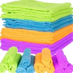 Svampar & Dukar-12-Pack - Mikrofiberduk / Rengöringsduk / Putsduk