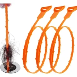 Dammsugare & Tillbehör-3-pack 25 tum Avloppsorm, Hårfångare för Avlopp, Avloppsrensare för Sänka, Återanvändbar Dusch Avloppsrensare, Avloppsorm för Dusch, Kök, Badrum, Toalett | Fyndiq