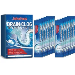 Rengöringsmedel-12-pack Avloppsrengöringspulver - Kraftfull, miljövänlig lösning för att rensa kök och badrum