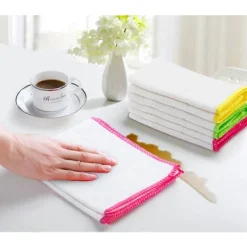 Svampar & Dukar-10-pack Bambu Disktrasor Handdukar Kökstrasor för Rengöring Disktrasor Tvättbara Absorberande Maskintvättbara, Slumpmässiga Färger