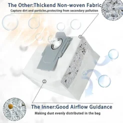 Dammsugare & Tillbehör-12-pack dammpåsar för Roborock Q7 Max / Q7 Max+ / Q7 Max Plus