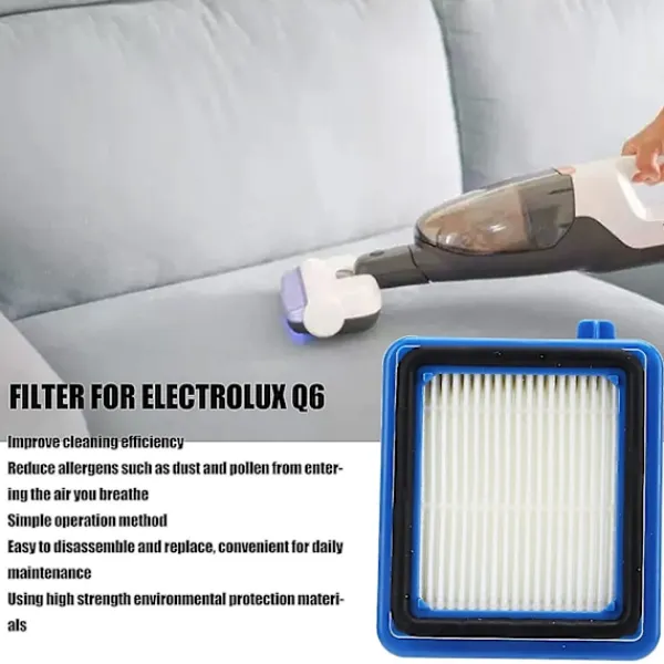 YIXI Dammsugare & Tillbehör-2-pack dammsugarfilter ersättningsdelar för Electrolux Q6 Q7 Q8 Wq61 Wq71 Wq81