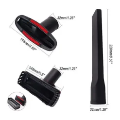 Crowned Dammsugare & Tillbehör-6-pack dammsugarmunstycken, 32 mm dammsugarborstar, ersättningsborstar och munstycken, multifunktionella