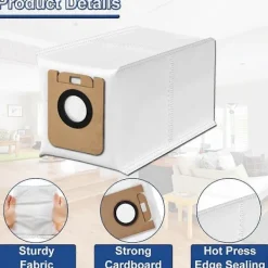 Dammsugare & Tillbehör-10-pack dammsugarpåsar för D10 Plus / D10s Plus / Z10 Pro / L10 Plus dammsugare, RLS3D dammuppsamlare