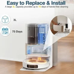 Dammsugare & Tillbehör-10-pack dammsugarpåsar för Dreame X30 Ultra / X40 Ultra / L10s Pro Ultra robotdammsugare