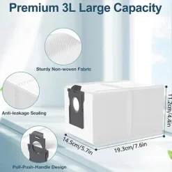 Dammsugare & Tillbehör-10-pack dammsugarpåsar för Dreame X30 Ultra / X40 Ultra / L10s Pro Ultra robotdammsugare