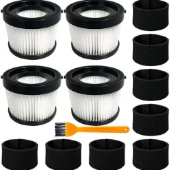 Dammsugare & Tillbehör-4-pack DCV5011H HEPA-filter för DCV501HB sladdlös handhållen dammsugare, med 8 skumhylsfilter & 1 borste