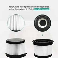 Dammsugare & Tillbehör-4-pack DCV5011H HEPA-filter för DCV501HB sladdlös handhållen dammsugare, med 8 skumhylsfilter & 1 borste