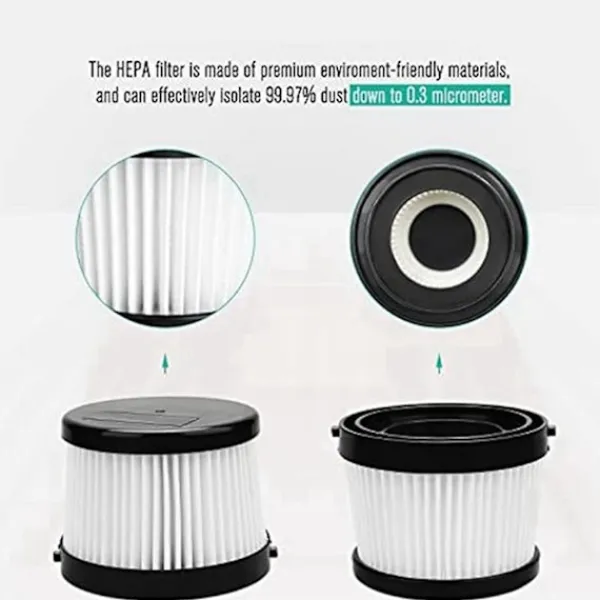 Dammsugare & Tillbehör-4-pack DCV5011H HEPA-filter för DCV501HB sladdlös handhållen dammsugare, med 8 skumhylsfilter & 1 borste
