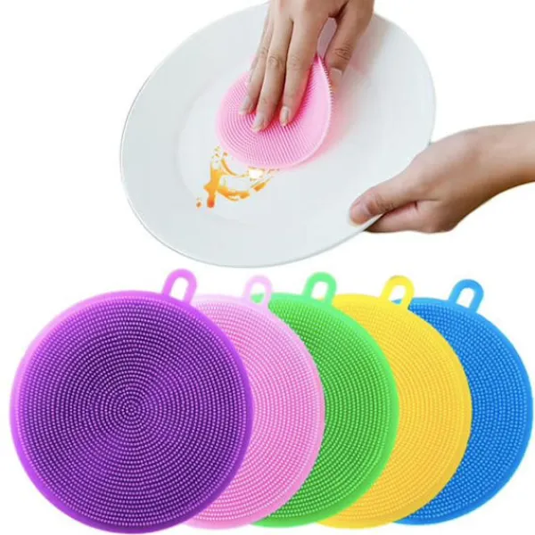 Otego Svampar & Dukar-2-pack Disksvamp i silikon - Magnic Silicone Dish Sponge Washing
