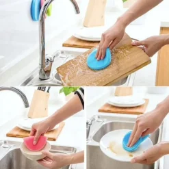 Otego Svampar & Dukar-2-pack Disksvamp i silikon - Magnic Silicone Dish Sponge Washing
