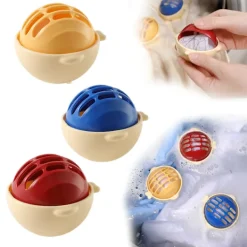 Tvättillbehör-3-pack Djurhårsborttagare, Tvättbar, Puffform, Återanvändbara Klibbiga Hårbollar för Katthår, Djurhår, Ludd Borttagning