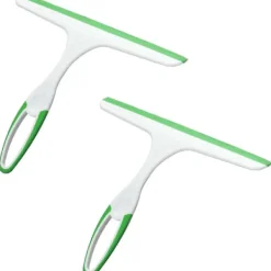 Fönsterrengöring-2-pack duschskrapa, mjuk gummiskrapa för dusch