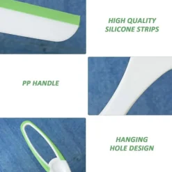 Fönsterrengöring-2-pack duschskrapa, mjuk gummiskrapa för dusch