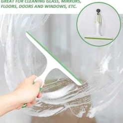 Fönsterrengöring-2-pack duschskrapa, mjuk gummiskrapa för dusch