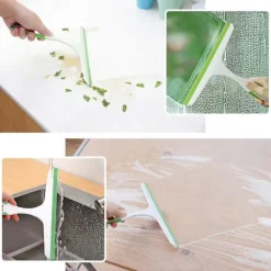 Fönsterrengöring-2-pack duschskrapa, mjuk gummiskrapa för dusch