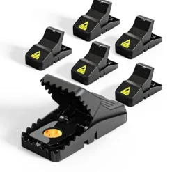 Skadedjur & Insekter-6-pack Effektiva Musfällor, Återanvändbar Musfälla, Känslig Plast Musfälla för Gnagare, Fällklämma för Hem Trädgård Utomhus