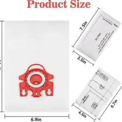 DAO Dammsugare & Tillbehör-20-pack Ersättningsdammsugarpåsar FJM 3D Efficiency för S200, S300, S600, S4 S6 Compact C2 C1 Serie Dammsugare