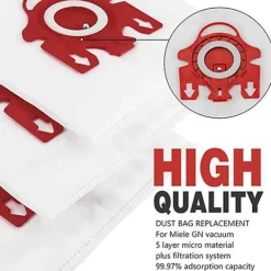 DAO Dammsugare & Tillbehör-20-pack Ersättningsdammsugarpåsar FJM 3D Efficiency för S200, S300, S600, S4 S6 Compact C2 C1 Serie Dammsugare