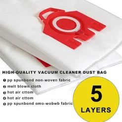 DAO Dammsugare & Tillbehör-20-pack Ersättningsdammsugarpåsar FJM 3D Efficiency för S200, S300, S600, S4 S6 Compact C2 C1 Serie Dammsugare