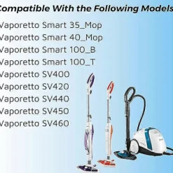 DAO Städmoppar-6-pack Ersättningsdukar för Polti Vaporetto Vaporforce Borste SV440 SV450 SV400 SV420 Smart 100 Tvättbara Ersättningsmoppar [DB]