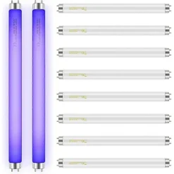 Skadedjur & Insekter-10-pack Ersättningslampor för Insektsdödare 10W, Lämplig för 20W Insektsdödare Inomhus, BL T8 F10W 13 Tum Rör