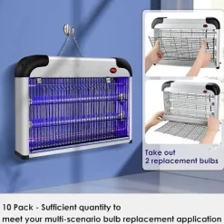 FMYSJ Skadedjur & Insekter-10-pack Ersättningslampor för Insektsdödare 10W för 20W Inomhus Insektsdödare, BL T8 F10W 33cm Lampa T (FMY)