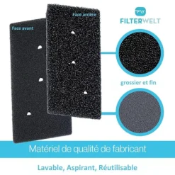 Torktumlare-4-pack filter kompatibel Bauknecht Privileg Whirlpool HX 481010716911 torktumlare - värmepumpstorktumlare - 230 x 115 x 14 mm - svampfilter -