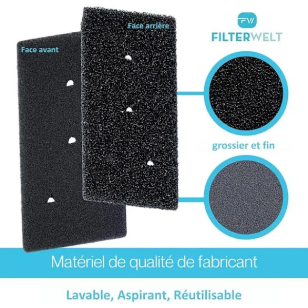 Torktumlare-4-pack filter kompatibel Bauknecht Privileg Whirlpool HX 481010716911 torktumlare - värmepumpstorktumlare - 230 x 115 x 14 mm - svampfilter -