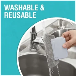 Fönsterrengöring-2-pack fönster- och spårrengöringssvamp med mjukt ergonomiskt grepp - Perfekt för fönster, dörrspår, kakelfogar, jalusier, bil