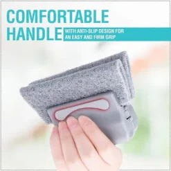 Fönsterrengöring-2-pack fönster- och spårrengöringssvamp med mjukt ergonomiskt grepp - Perfekt för fönster, dörrspår, kakelfogar, jalusier, bil