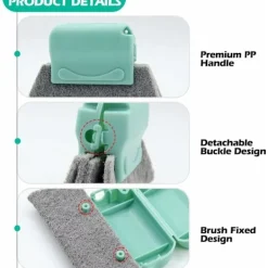 Fönsterrengöring-3-pack fönsterrengöringsborste, fönster- och dörrrengöringsborste