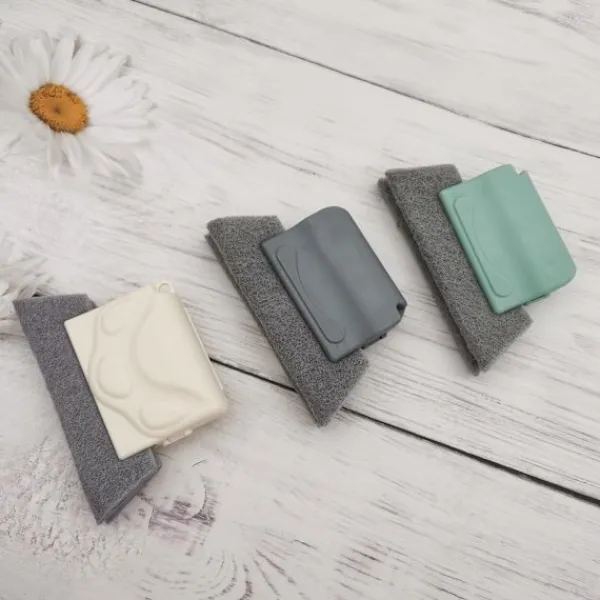 Fönsterrengöring-3-pack Fönsterrengöringsborste, Kreativ Spårrengöringsborste, Fönsterspårrengöringsborste, Rengör Snabbt Alla Hörn och Springor