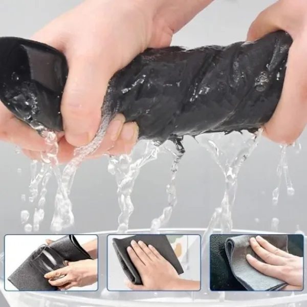 Generic Svampar & Dukar-10-pack Glorihoby Förtjockad Magisk Rengöringsduk, Återanvändbar Mikrofiberduk, Streckfri (30*30cm)