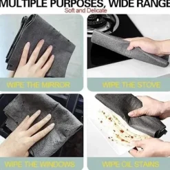 Generic Svampar & Dukar-10-pack Glorihoby Förtjockad Magisk Rengöringsduk, Återanvändbar Mikrofiberduk, Streckfri (30*30cm)
