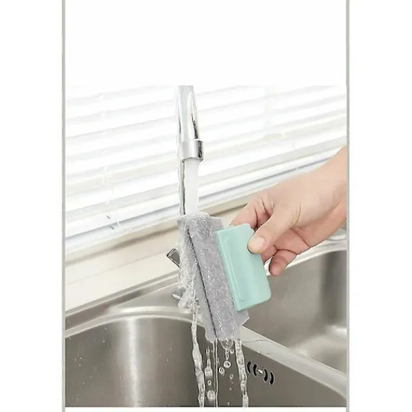 Fönsterrengöring-3-pack Groove Rengöringsborste, Magisk Fönster Rengöringsborste, Fönster Rengöringsborste, Skjutdörr Spår Rengöringsborste (Grå, Blå, Beige)