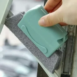 Fönsterrengöring-3-pack Groove Rengöringsborste, Magisk Fönster Rengöringsborste, Fönster Rengöringsborste, Skjutdörr Spår Rengöringsborste (Grå, Blå, Beige)