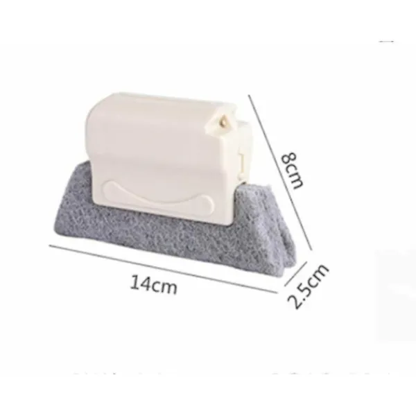 Fönsterrengöring-3-pack Groove Rengöringsborste, Magisk Fönster Rengöringsborste, Fönster Rengöringsborste, Skjutdörr Spår Rengöringsborste (Grå, Blå, Beige)