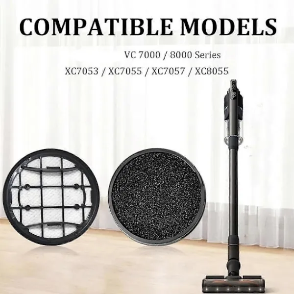 DAO Dammsugare & Tillbehör-4-pack HEPA-ersättningsfilter för 7000 8000-serien XC7053 XC7055 XC7057 Robotdammsugartillbehör [DB]