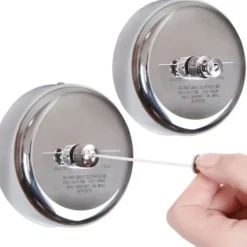 Tvättillbehör-2-pack hållbart 304 rostfritt stål infällbar klädstreck med