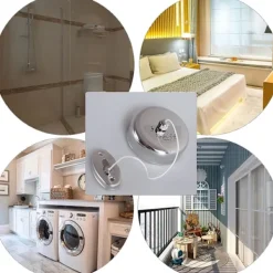 Tvättillbehör-2-pack hållbart 304 rostfritt stål infällbar klädstreck med