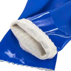 Rengöringsmedel-2-pack Hushållshandskar Bomullsfodrade Diskhanskar Diskmaskinshandskar Gummihandskar Köksredskap, Blå