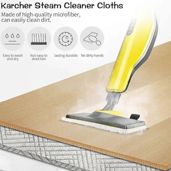 unbranded Städmoppar-5-pack Karcher Ångrengöringsdynor, Karcher Ångrengöringstillbehör, Kompatibel med Karcher Easyfix Sc2 Sc3 Sc4 Sc5-serien Karcher Ångrengörare Cl