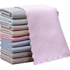 Svampar & Dukar-10-pack kökshanddukar i mikrofiber, mångsidiga hushållsdukar i tvättbar mikrofiber, 30x40 cm-FM-