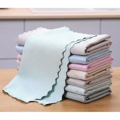 Svampar & Dukar-10-pack kökshanddukar i mikrofiber, mångsidiga hushållsdukar i tvättbar mikrofiber, 30x40 cm-FM-