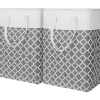 Tvättillbehör-2-pack 75L tvättkorg med långa förstärkta handtag, fristående